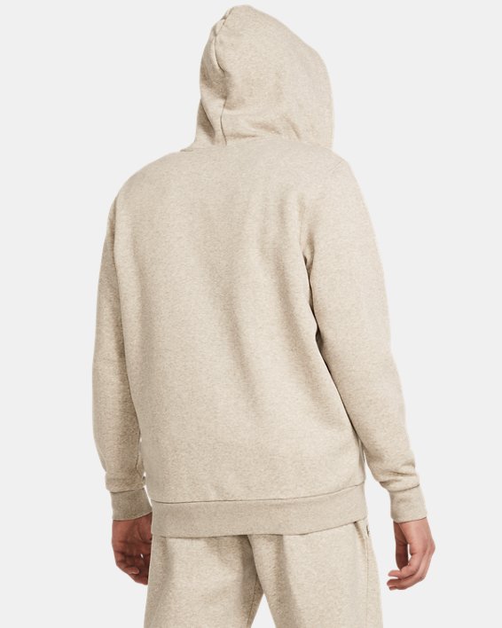 Sweat à capuche entièrement zippé UA Essential Fleece pour homme, Brown, pdpMainDesktop image number 1